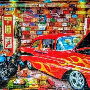 Colorful Garage Jigsaw Puzzle Set