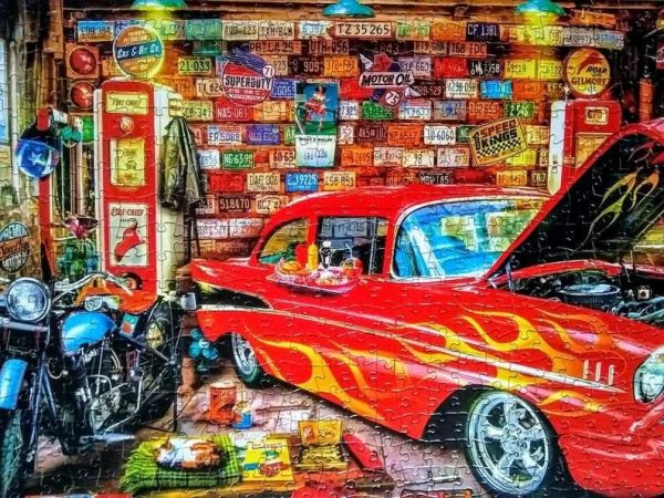 Colorful Garage Jigsaw Puzzle Set