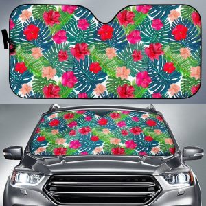 Colorful Hawaii Floral Car Auto Sun Shade