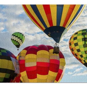 Colorful, Hot Air Balloon Festival Jigsaw Puzzle Set