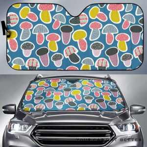 Colorful Mushroom Pattern Car Auto Sun Shade