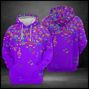 Colorful Music Notes 3D Printed Hoodie/Zipper Hoodie