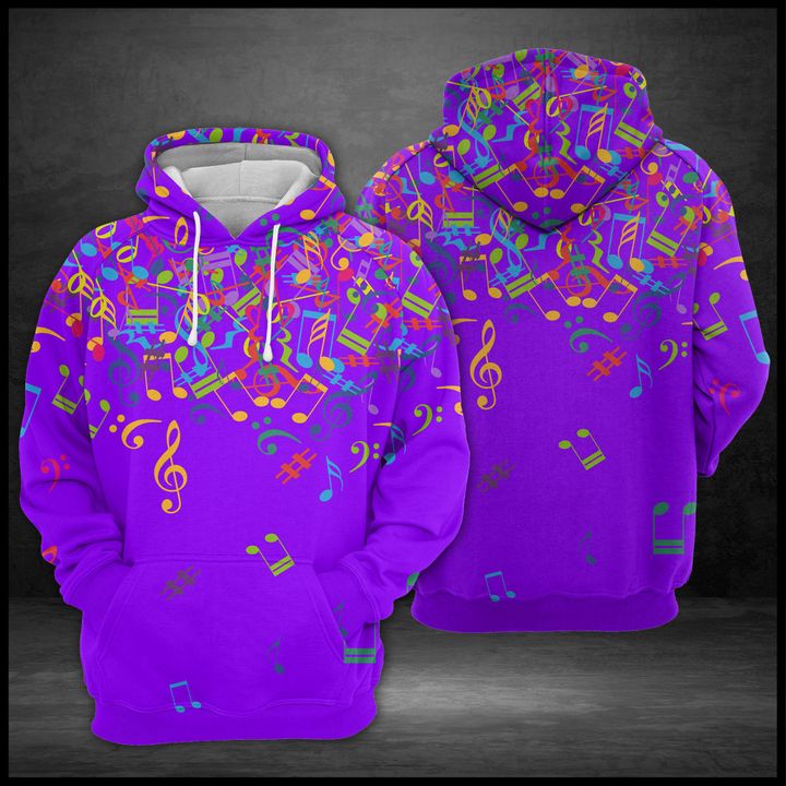 Colorful Music Notes 3D Printed Hoodie/Zipper Hoodie Colorful Music Notes 3D Printed Hoodie/Zipper Hoodie
