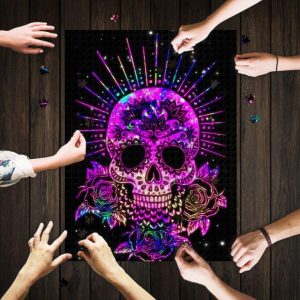 Colorful Skull Jigsaw Puzzle Set