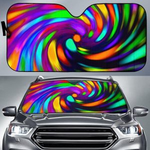 Colorful Spiral Car Auto Sun Shade