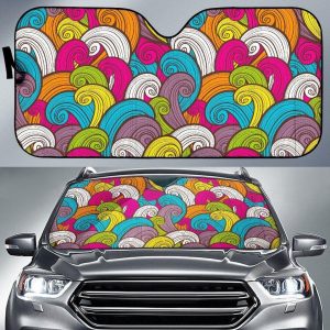 Colorful Surfing Wave Car Auto Sun Shade