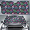 Colorful Tropical Leaves Car Auto Sun Shade