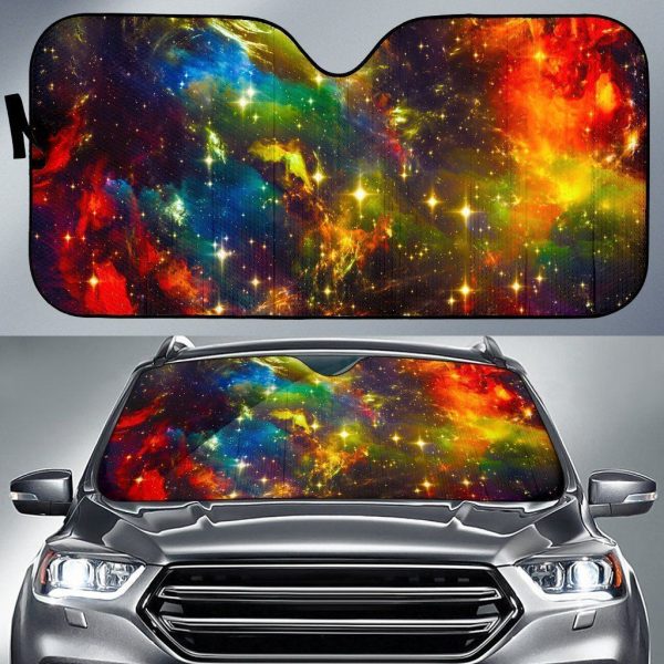 Colorful Universe Galaxy Car Auto Sun Shade