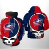 Columbus Blue Jackets NHL Grateful Dead 3D Printed Hoodie/Zipper Hoodie