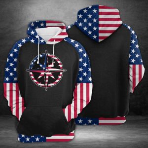 Compass 3D Printed Hoodie/Zipper Hoodie