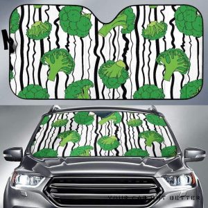 Cool Broccoli Pattern Car Auto Sun Shade
