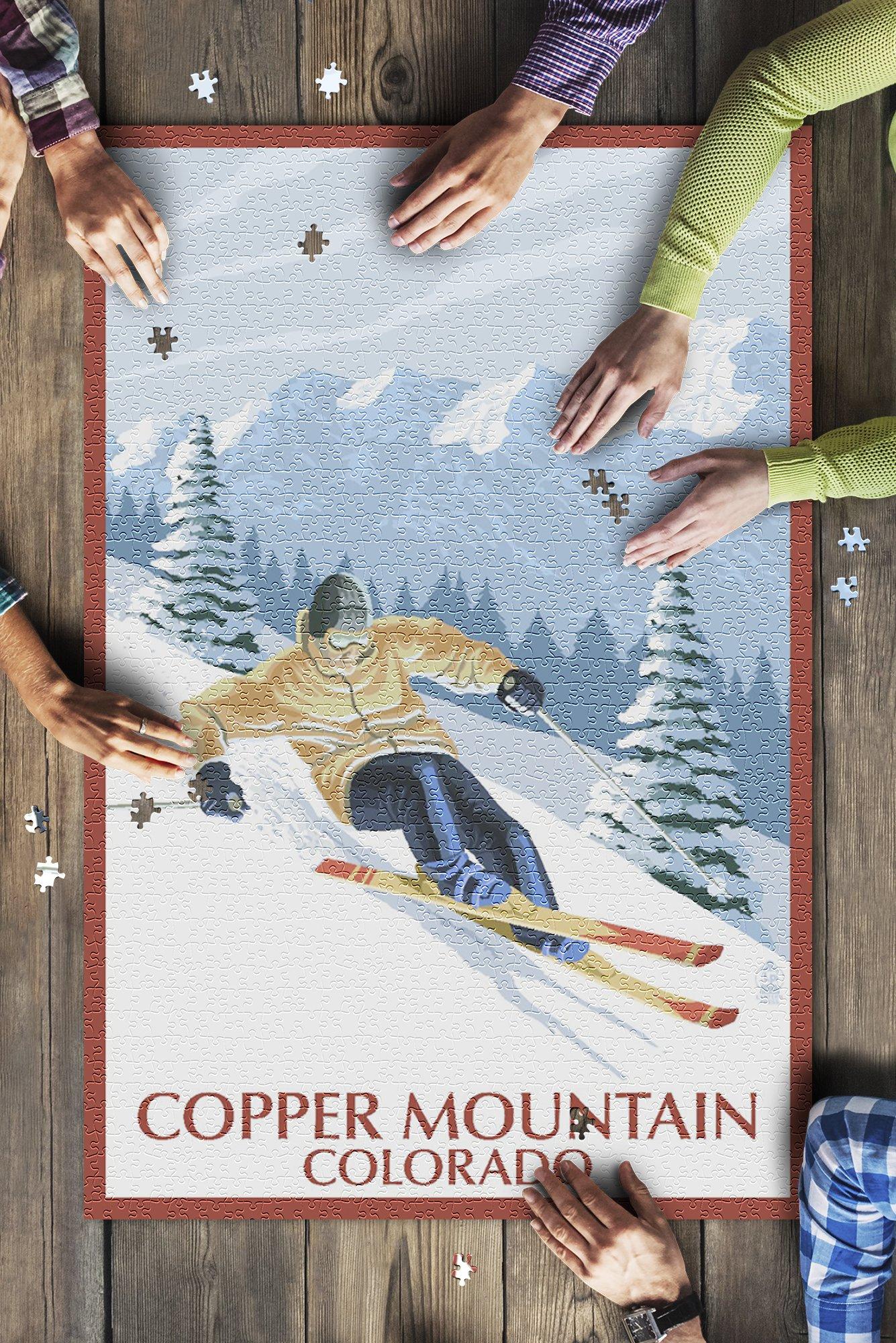 Copper Mountain, Colorado Downhill Skier Jigsaw Puzzle Set Copper Mountain, Colorado Downhill Skier Jigsaw Puzzle Set
