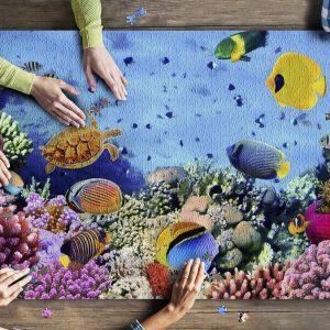 Coral Reef Habitat With Tropical Fish & Lots Of Colors Jigsaw Puzzle Set