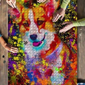 Corgi Dog Colorful Jigsaw Puzzle Set
