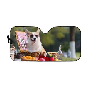 Corgi Picnic Car Auto Sun Shade