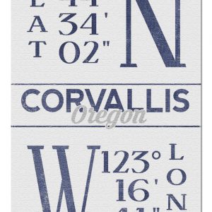 Corvallis Latitude And Longitude Jigsaw Puzzle Set