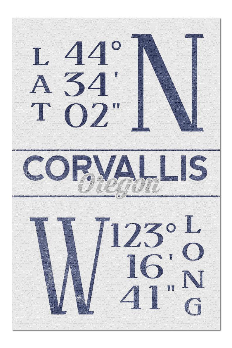 Corvallis Latitude And Longitude Jigsaw Puzzle Set Corvallis Latitude And Longitude Jigsaw Puzzle Set
