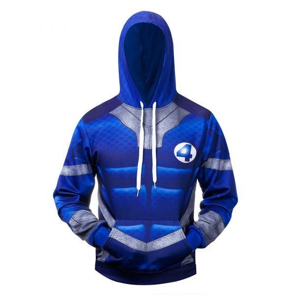 Costume Fantastic Four Suit 3D Printed Hoodie/Zipper Hoodie