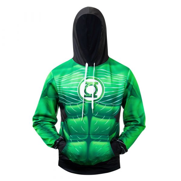 Costume Green Lantern Power Suit 3D Printed Hoodie/Zipper Hoodie