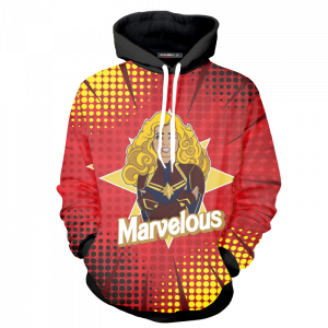 Costume Marvelous Captain Marvel 3D Printed Hoodie/Zipper Hoodie