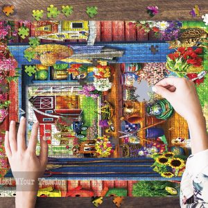 Country Life Farm Flower Jigsaw Puzzle Set