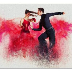 Couple Dancing With Red Dust Effect Jigsaw Puzzle Set