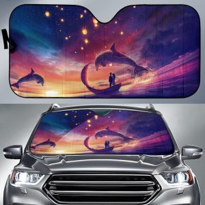 Couple Dream Romantic Surreal Sea Car Auto Sun Shade