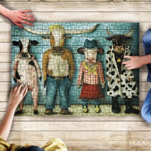 Cow Family Jigsaw Puzzle Set