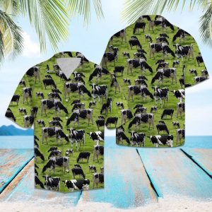 Cow Farm Hawaiian Shirt Summer Button Up