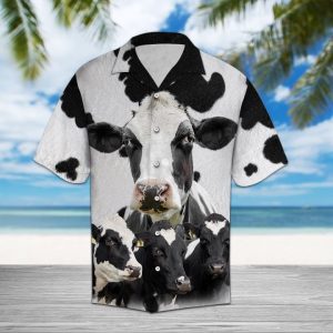 Cow Great Hawaiian Shirt Summer Button Up