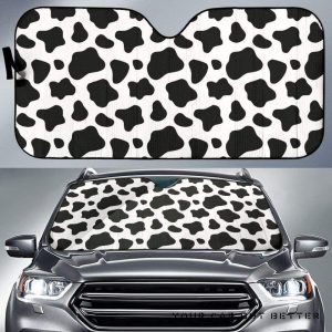 Cow Skin Pattern Car Auto Sun Shade