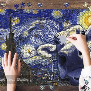 Cow Van Gogh Jigsaw Puzzle Set
