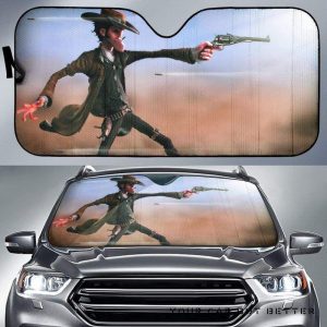 Cowboy Battle Car Auto Sun Shade