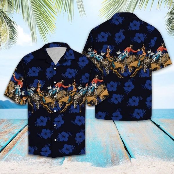 Cowboy On Vacation Hawaiian Shirt Summer Button Up