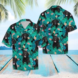 Curlycoated Retriever Tropical Hawaiian Shirt Summer Button Up