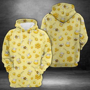 Cute Bee 3D Printed Hoodie/Zipper Hoodie