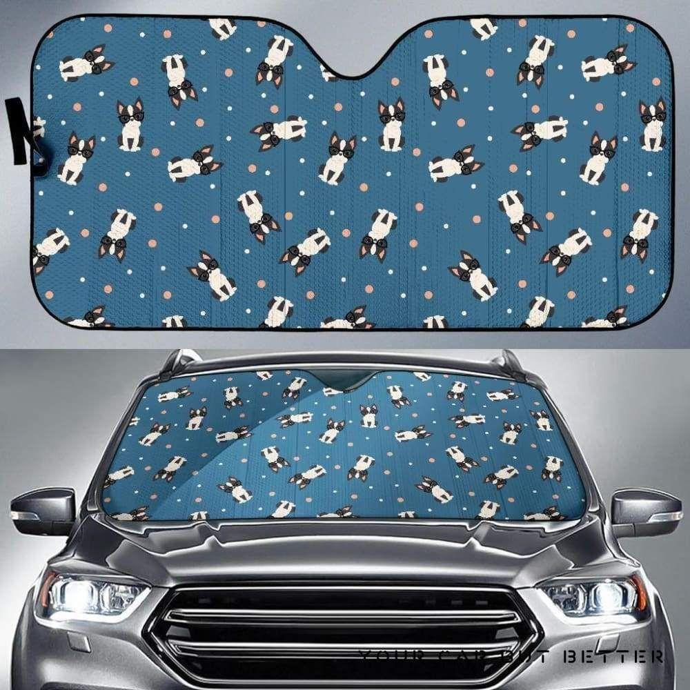 Cute Boston Terrier Dog Spattern Car Auto Sun Shade Cute Boston Terrier Dog Spattern Car Auto Sun Shade