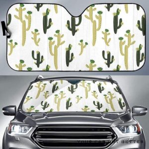 Cute Cactus Pattern Car Auto Sun Shade