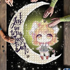 Cute Cat Girl Moon Jigsaw Puzzle Set