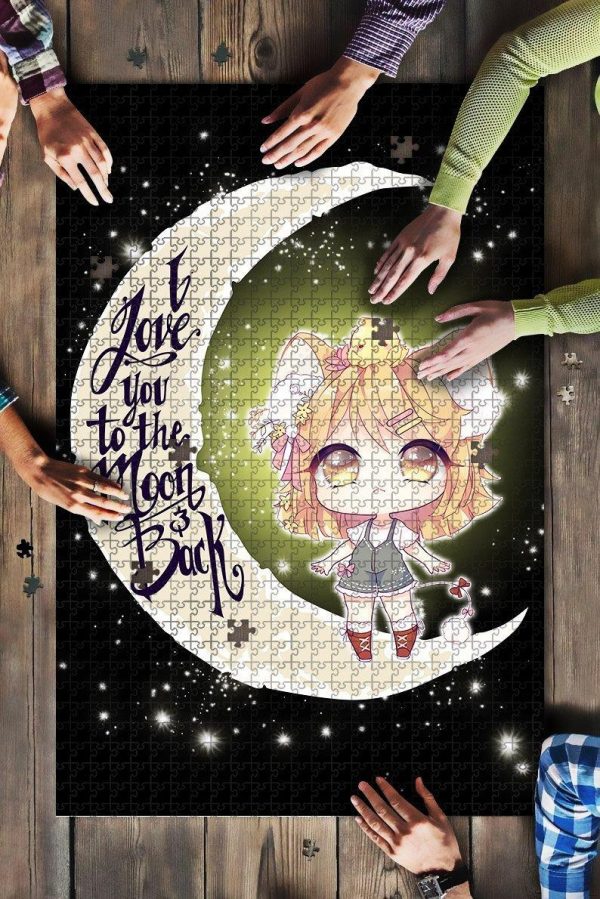 Cute Cat Girl Moon Jigsaw Puzzle Set