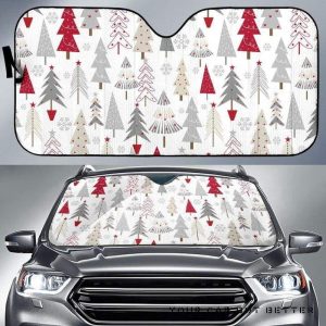 Cute Christmas Tree Pattern Car Auto Sun Shade