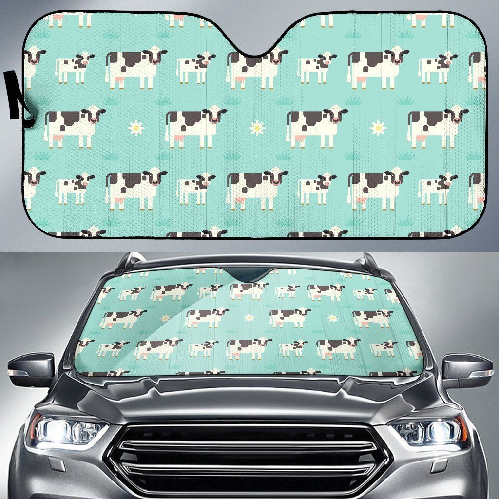 Cute Cow And Baby Cow Car Auto Sun Shade Cute Cow And Baby Cow Car Auto Sun Shade