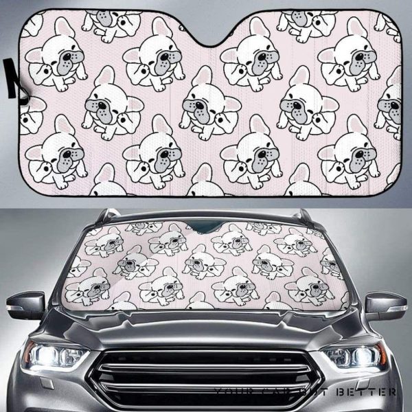 Cute French Bulldog Pattern Car Auto Sun Shade