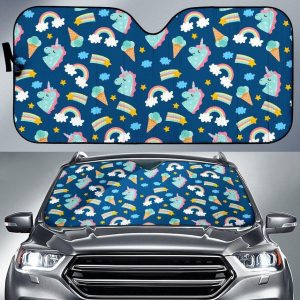 Cute Girly Unicorn Car Auto Sun Shade