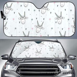 Cute Goat Pattern Car Auto Sun Shade