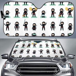 Cute Ninja Katana Sword Pattern Car Auto Sun Shade