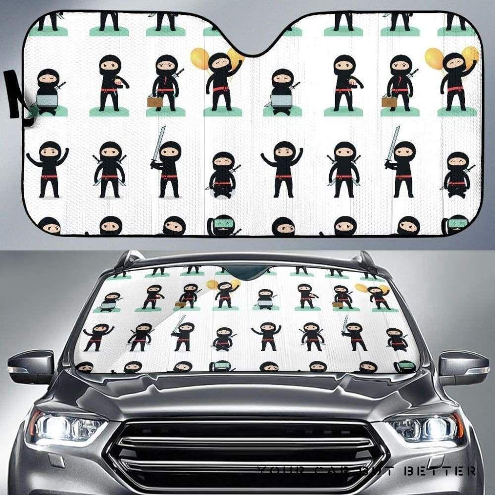 Cute Ninja Katana Sword Pattern Car Auto Sun Shade Cute Ninja Katana Sword Pattern Car Auto Sun Shade