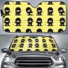 Cute Ninja Yellow Car Auto Sun Shade