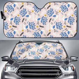 Cute Peacock Pattern Car Auto Sun Shade