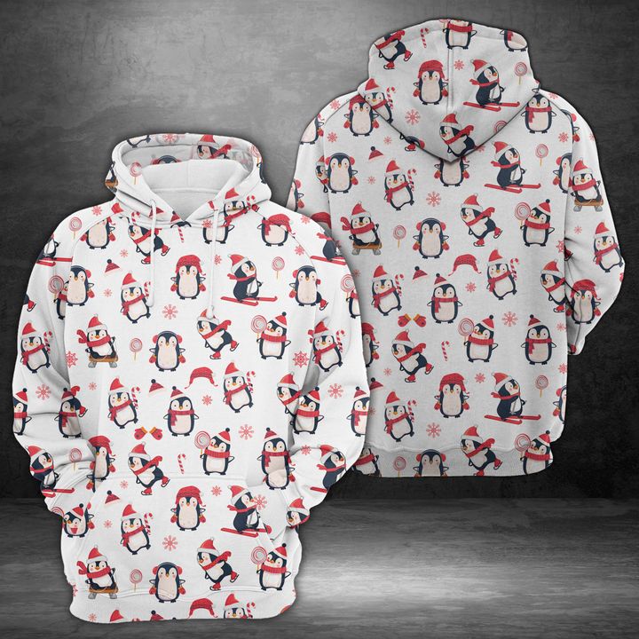 Cute Penguins 3D Printed Hoodie/Zipper Hoodie Cute Penguins 3D Printed Hoodie/Zipper Hoodie